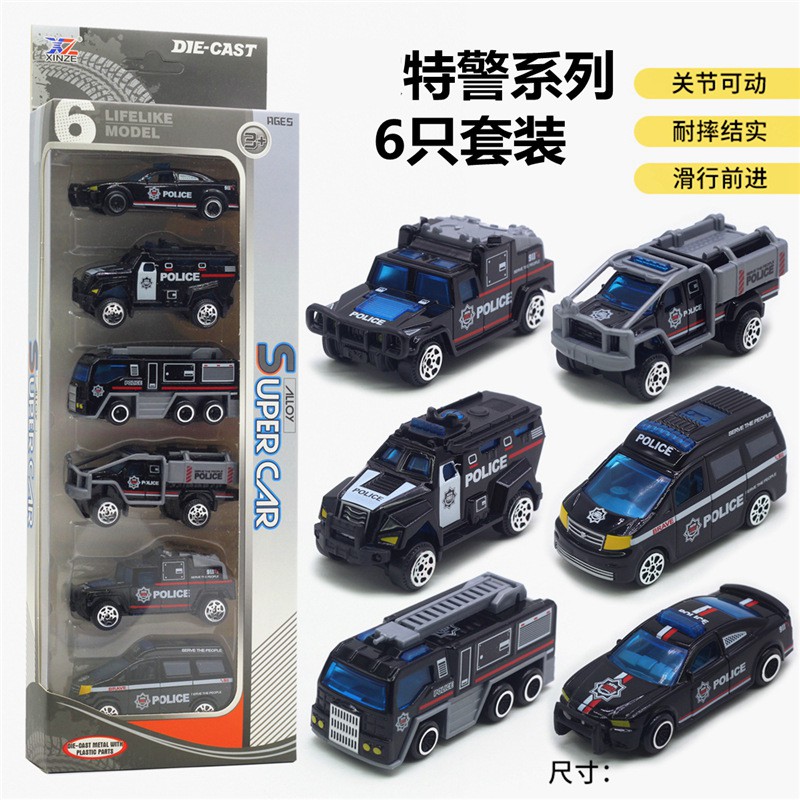 Metal police hot sale car toy