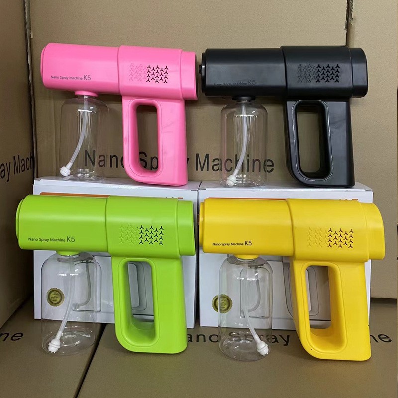 K5 Nano Spray Gun Blue Light Alcohol Disinfection Sprayer USB Rechargeable Atomization
