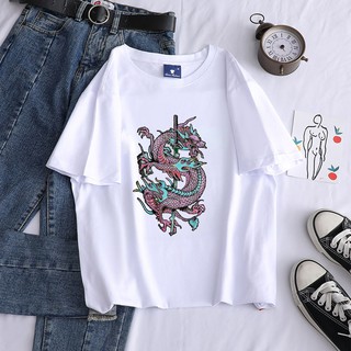 Woman t-shirts harajuku dragon kpop ropa mujer y2k tops korean style  oversized t shirt clothes aesth | Shopee Malaysia