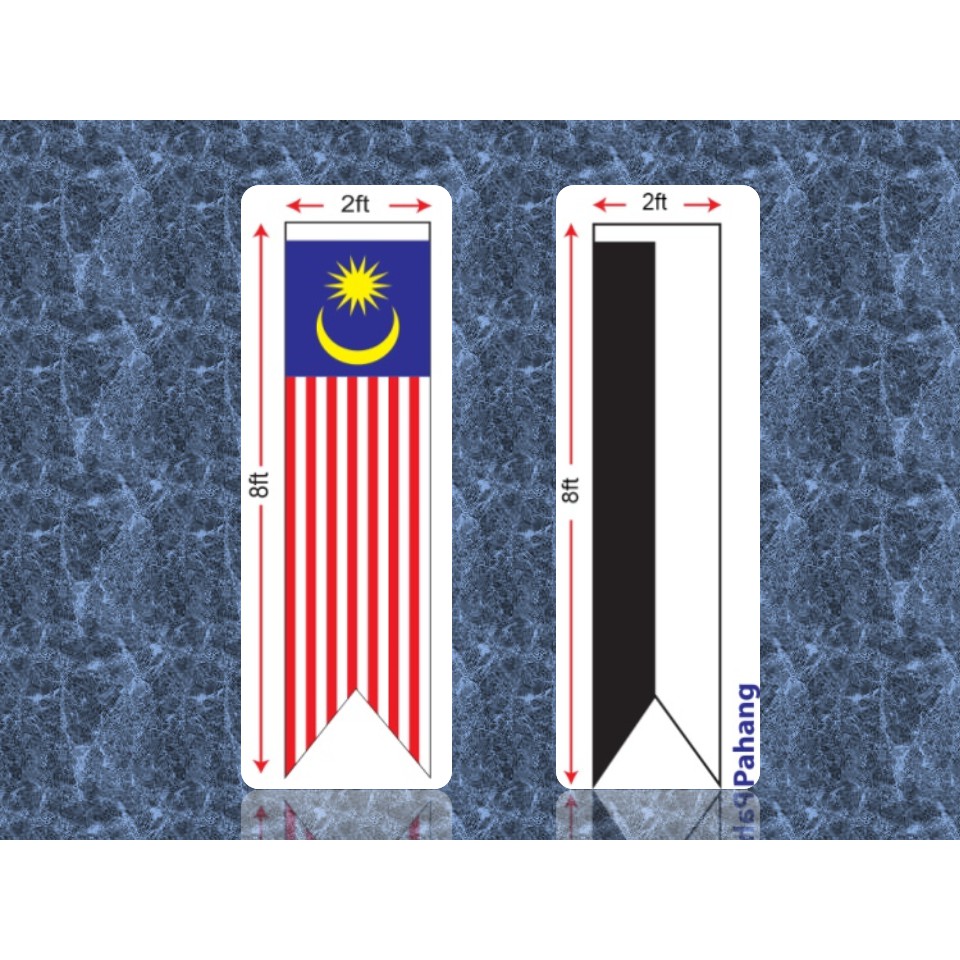 2x4 3x6 2x8 Bendera Flag Malaysia Pahang Polyester Pack 2pcs Shopee