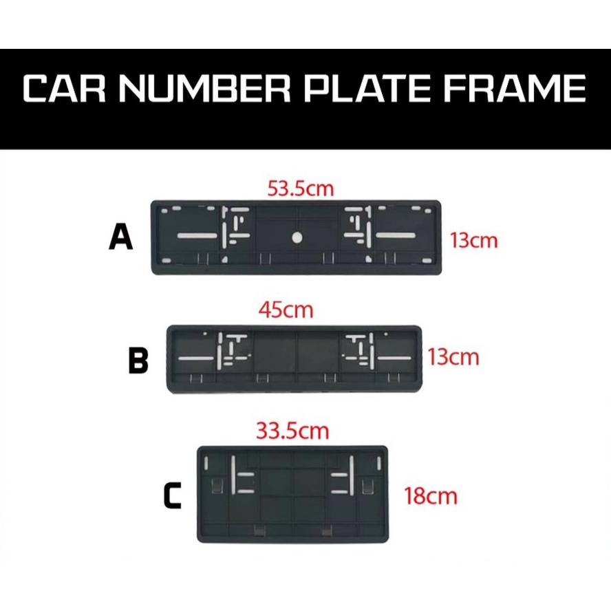 Cover Nombor Vehicle Car Number Plate FRAME LONG & SQUARE Number Plate