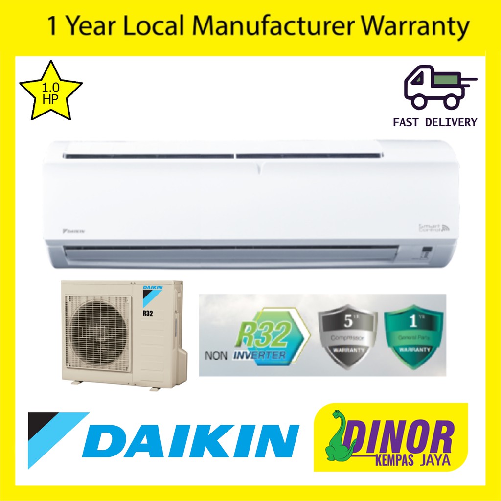 Daikin 1hp Air Conditioner Basic Wifi R32 Non Inverter Ftv P Series 1