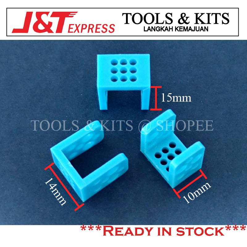 Blue Plastic U Channel Block Hole 2mm/3mm Connecting Bridge DIY Parts ...