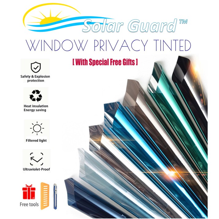 Solar Guard Privacy Window Film Glass Sticker Solar Tinted Film One Way ...