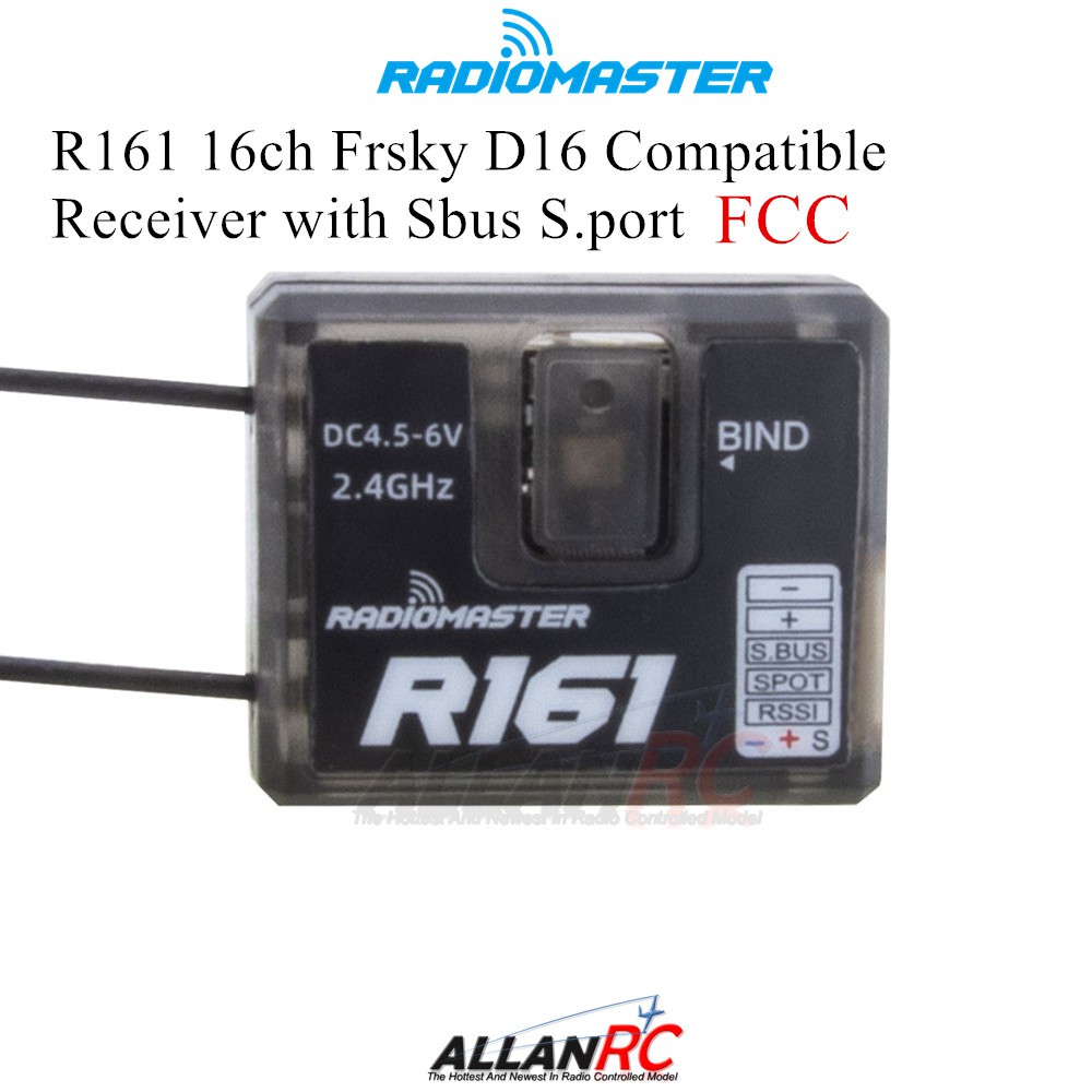 Radiomaster R161 D16 16ch SBUS S.Port Receiver FrSky D16 compatible 2.4Ghz FCC Shopee Malaysia