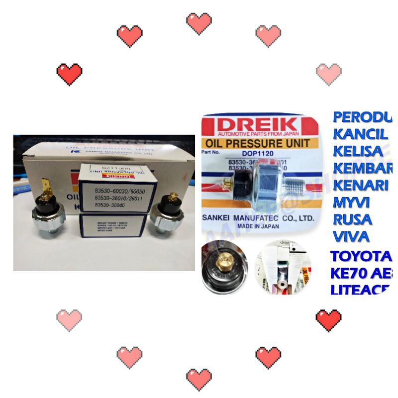 Oil Pressure Switch (SANKEI JAPAN) for Proton Saga Iswara Wira Satria