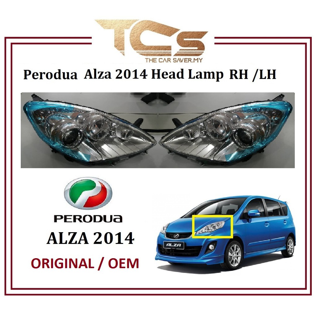 Perodua Alza 2014 Head Lamp Original Oem Shopee Malaysia