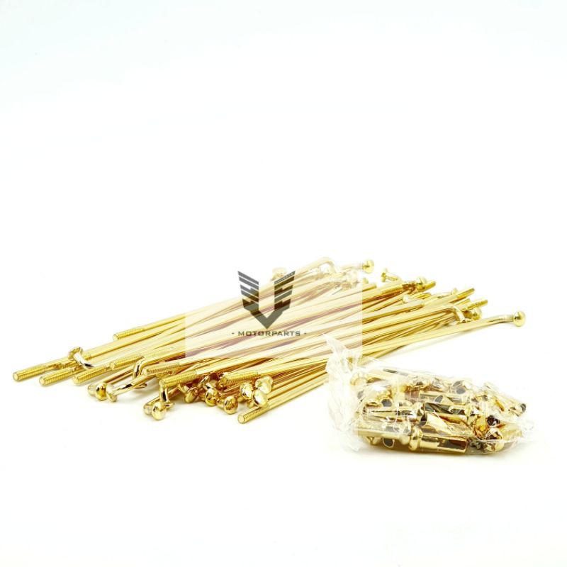 Spoke Aksesori Needle Lidi Rims Lidi Alloy Rims Gold/Chrome/Black ...