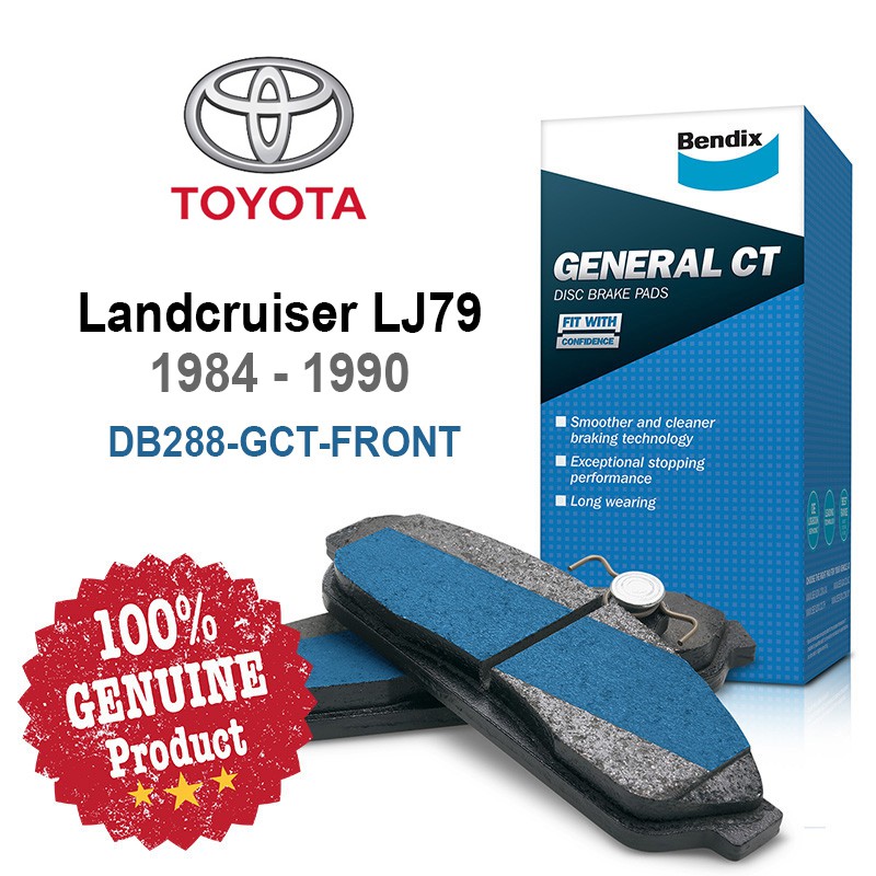 Original Bendix [DB288GCT] Front Brake Pad - Toyota Landcruiser 70 ...