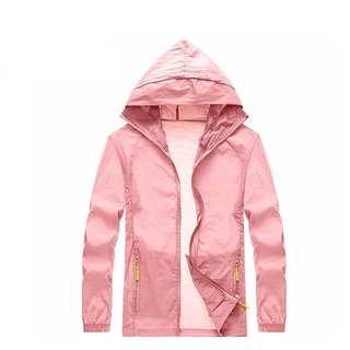 WWKK Men Women Sun Proction Clothes Fishing Shirt Jacket Quick Dry Sports  Clothing Face Neck Anti-uv Breathable Fishing Hooded Color: light pink women,  Size: M