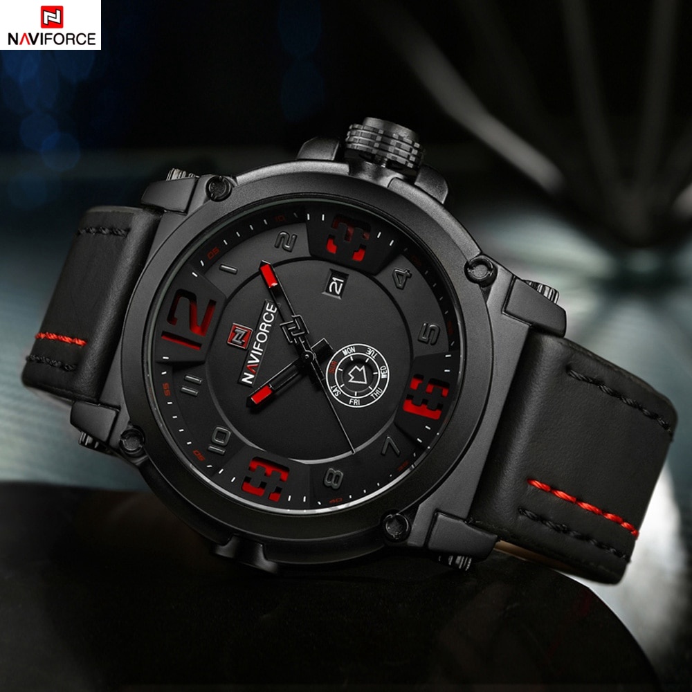 NAVIFORCE Hot Sale Fashion Military Waterproof Quartz Analog Sport Black Men s Watch Shopee Malaysia