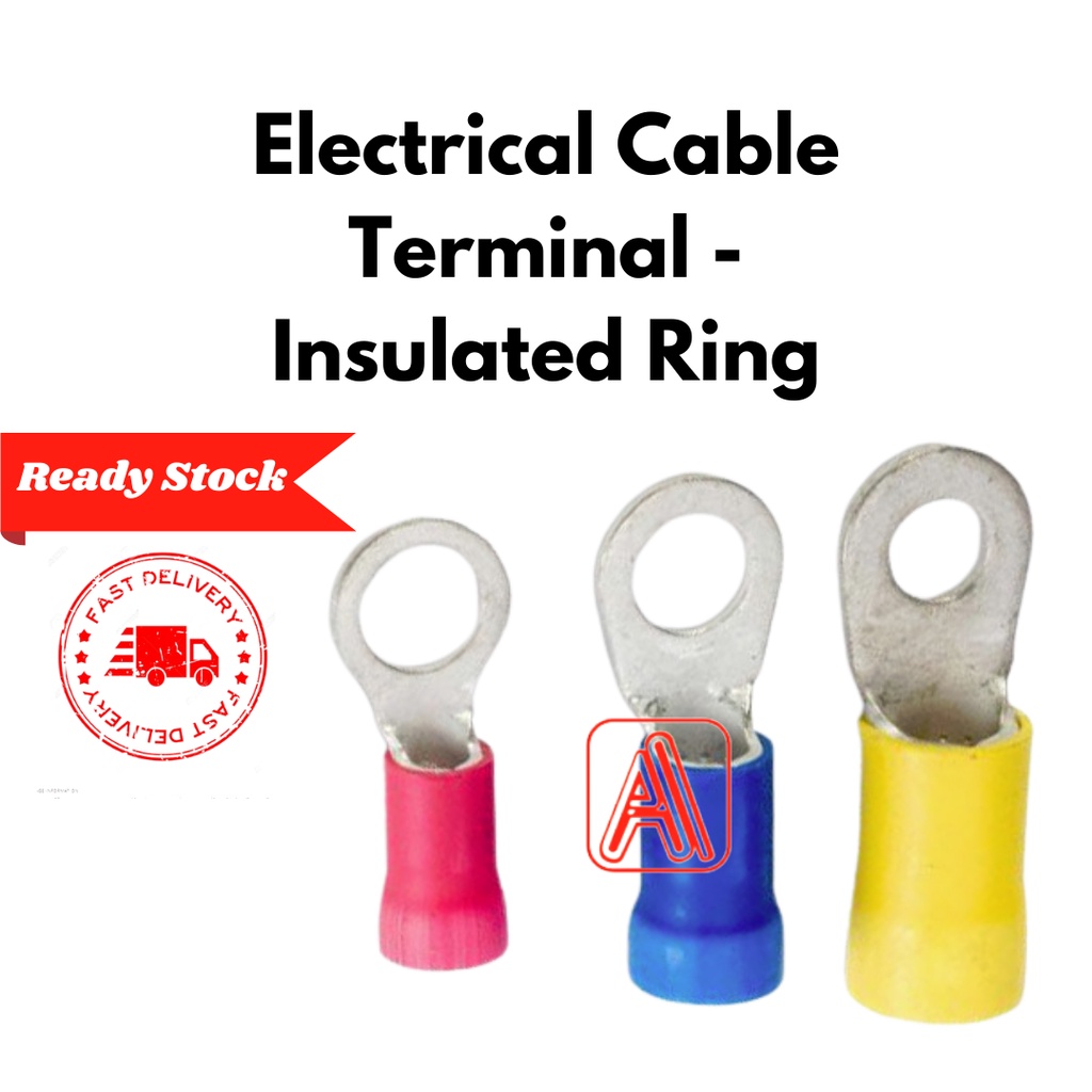 (100PCS) Insulated Ring Terminal Insulated Ring Lug 1.25MM 2.5mm 4mm