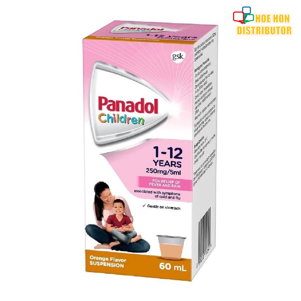 Panadol Children Suspension Kanak Kanak 1 Year+ 250mg Relief Of Fever ...