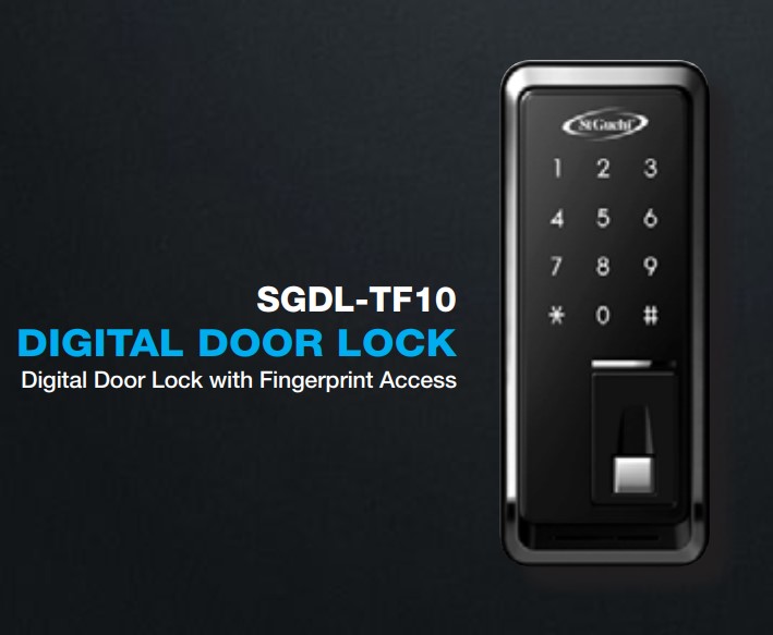 ST GUCHI SGDL-TF10 DIGITAL DOOR LOCK WITH FINGERPRINT ACCESS (FREE ...