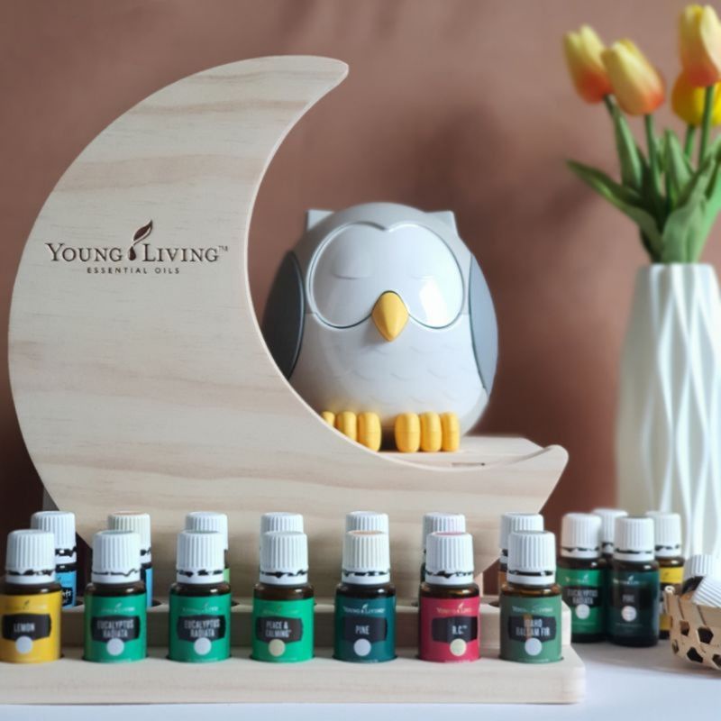 Young Livings Moon Shape Diffuser Display Wooden Rack | Shopee Malaysia