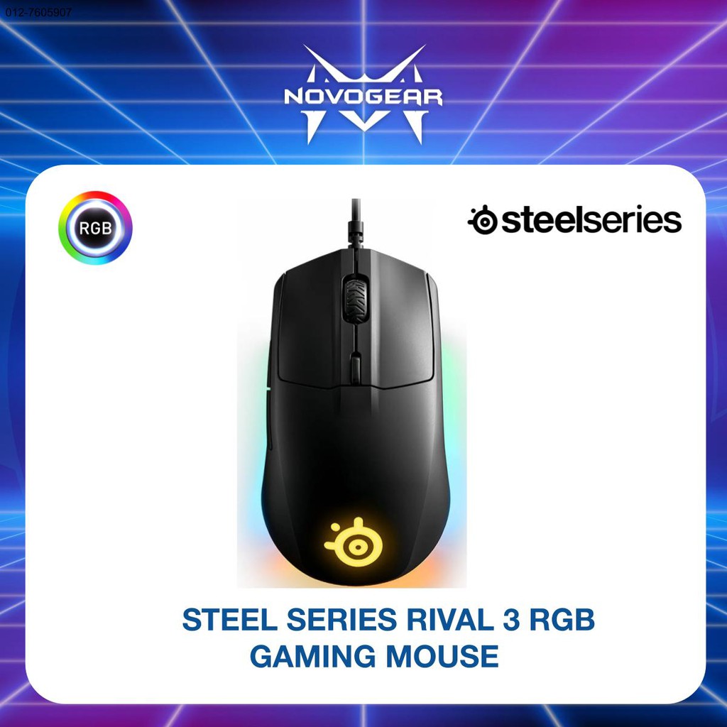 STEEL SERIES RIVAL 3 RGB GAMING MOUSE(SS-62513) | Shopee Malaysia