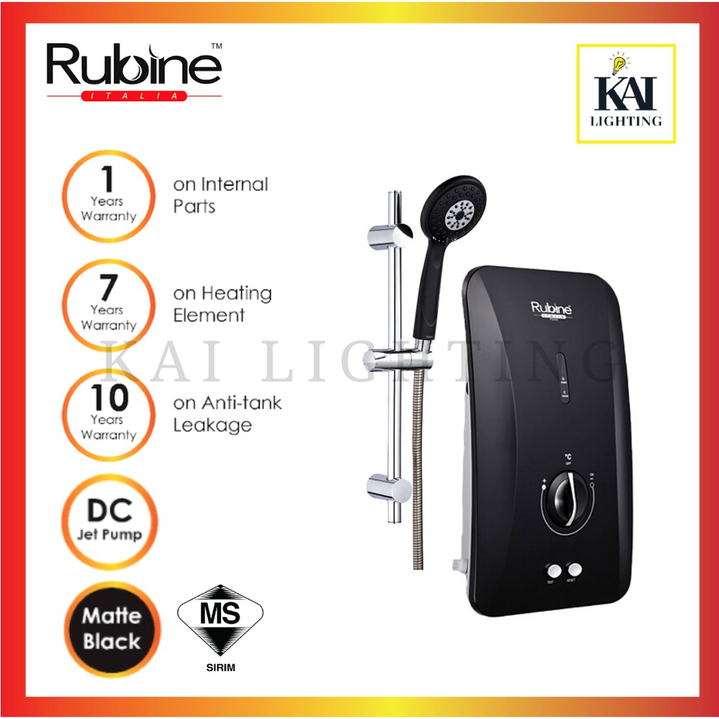 RUBINE FLUSSO Serires RWH-FS391D-BCB Water Heater with Pump (DC Inverter  Pump) | Shopee Malaysia