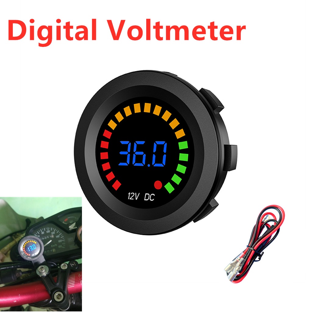 DC 12V Car Digital Voltmeter Panel Volt Meter Monitor Gauge LED