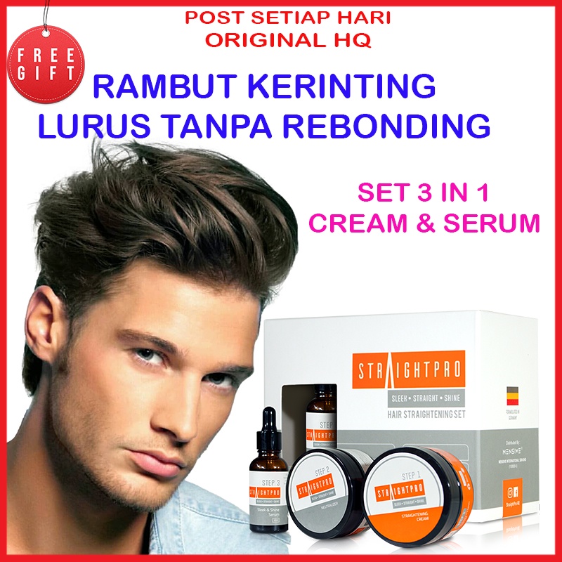 Original HQ StraightPro Hair Straightener For Men Women Pelurus Rambut