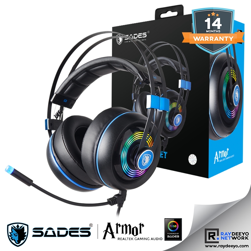 Sades Armor RGB Gaming Headset [High Definition Realtek Gaming