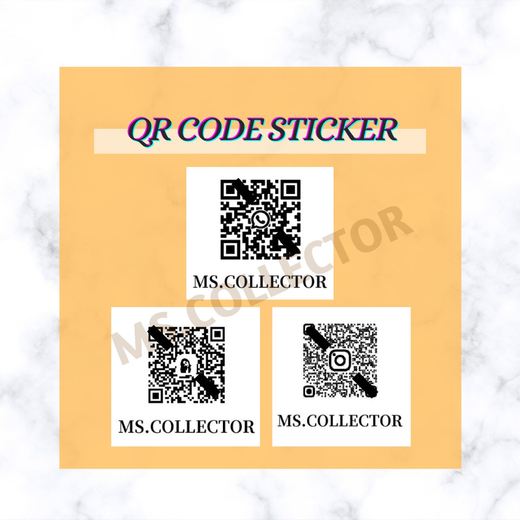 [READY STOCK] QR Code Sticker/WhatsApp Sticker/Wechat Sticker/Instagram ...