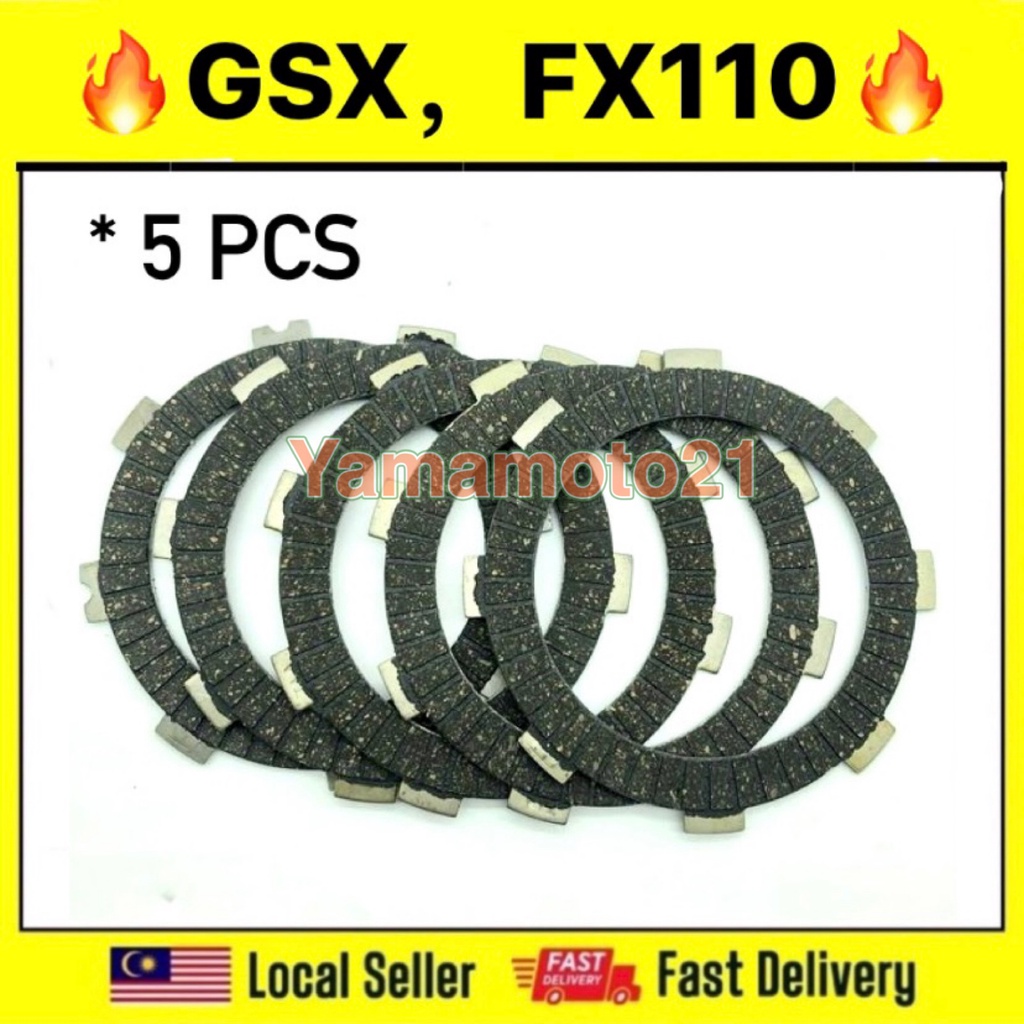 (5 Pcs) SUZUKI GSX110 / FX110 CLUTCH DISC SET CLUTCH PLATE DISC CLUTCH