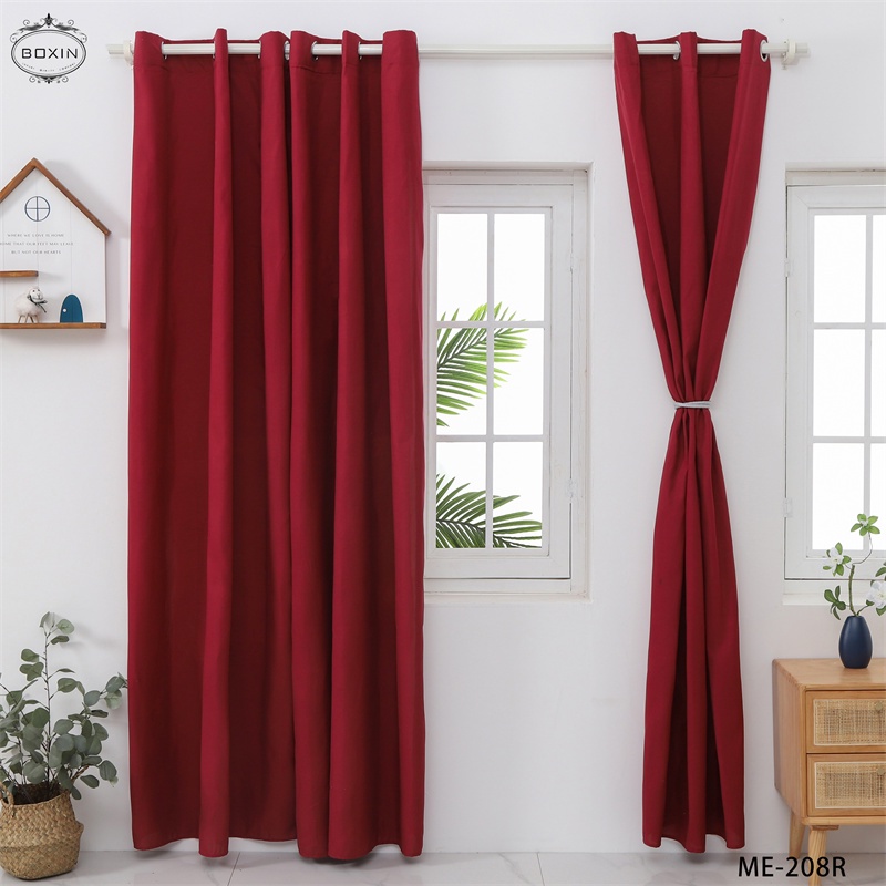 Ring Type Modern Langsir Curtain Semi Blackout Langsir Pintu Door ...