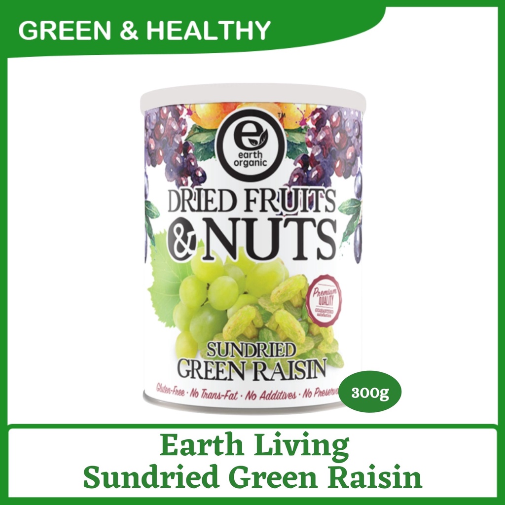 Earth Living Organic Sundried Green Raisin 有机绿葡萄干 300g | Shopee Malaysia