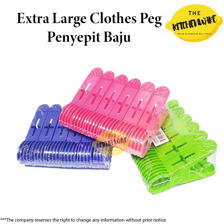 Plastic Large Clothes Pegs/Big Bamboo Cloth Pegs / Penyepit Baju / Cloth  Clips | Shopee Malaysia