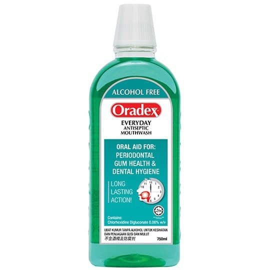 [Ready Stock] Oradex Everyday Antiseptic Mouthwash 750ml (Expired date
