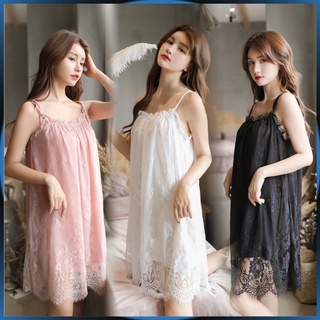Women Plus Size Lingerie Sheer Floral Lace Chemise Nightgown Babydoll  Nightwear Dress Sexy Camisole Dress Sleepwear Nightdress 