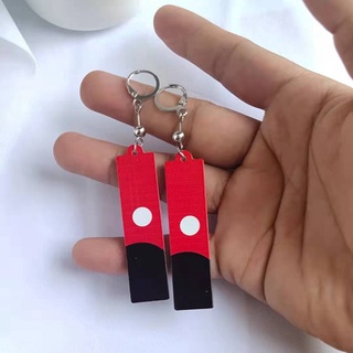 Anime Tokyo Revengers Earrings Simple Black Cross Acrylic Cartoon Mitsuya  Takashi Character Accessories