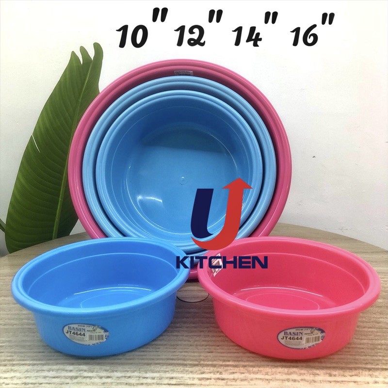 Applelady Round Plastic Wash Basin / Basin Plastik / Basin Cuci Sayur