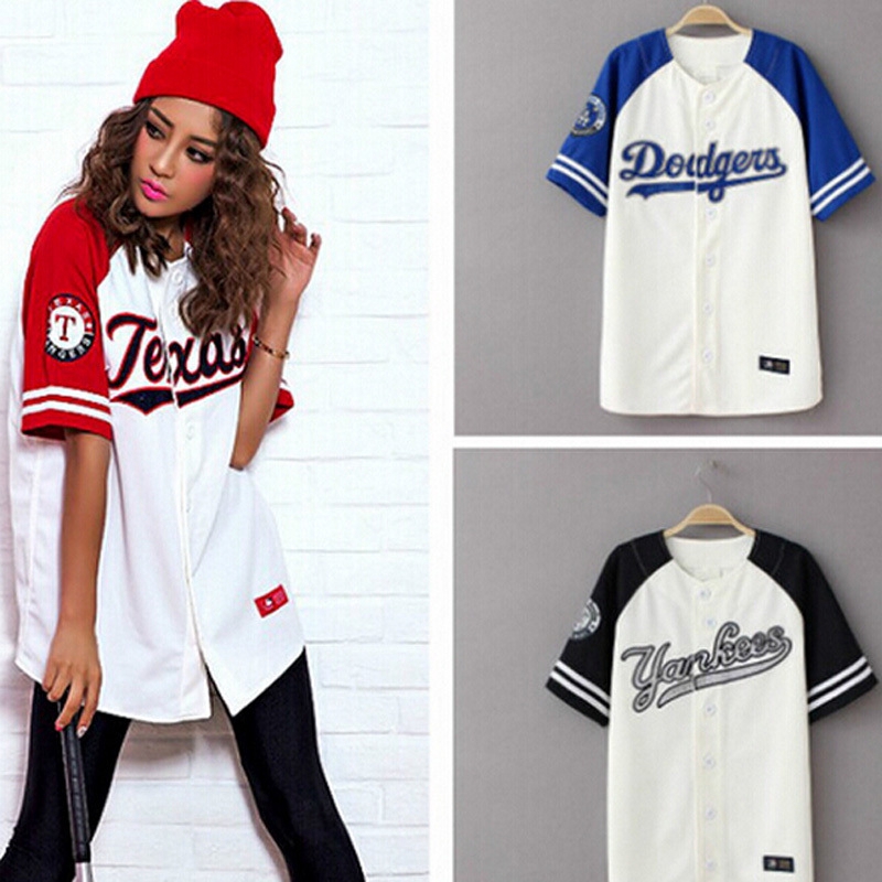 Baseball style best sale tee shirts