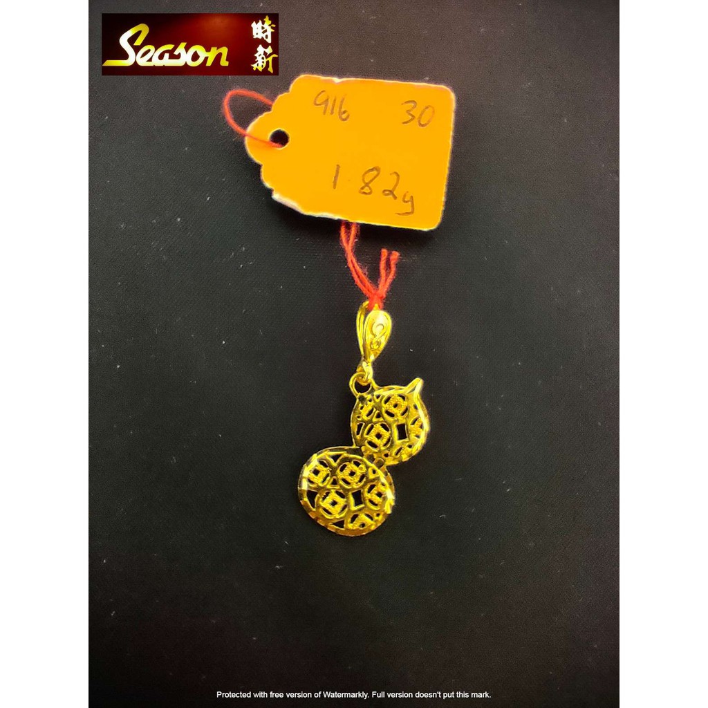 Loket Emas 916 Wu Lou / 916 Gold Pendant Wu Lou 1.82G Shopee Malaysia