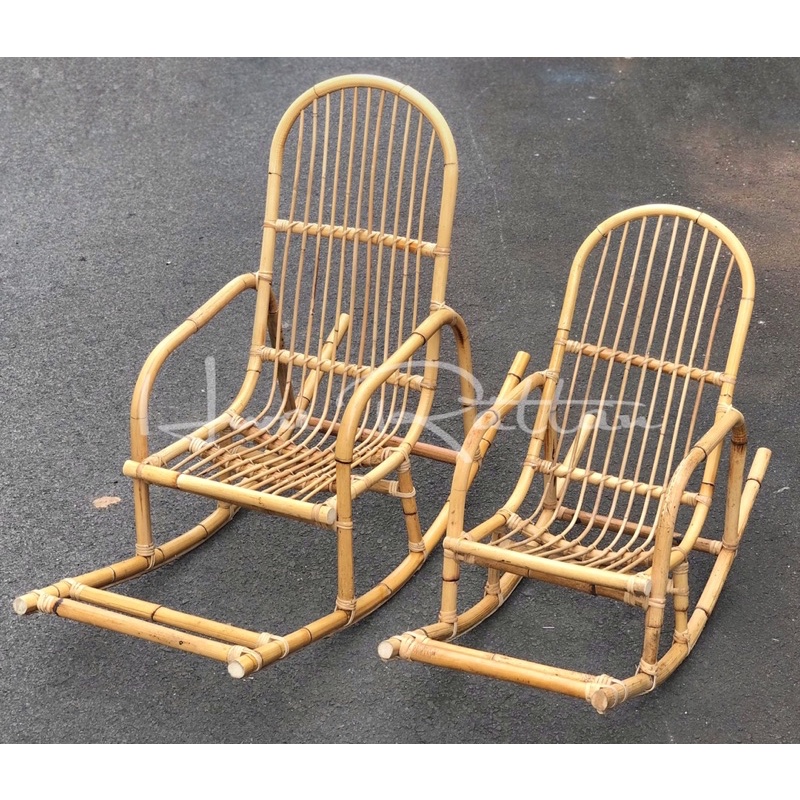 [KID SIZE, NOT FOR ADULT] Rattan rocking chair children kids relaxation ...