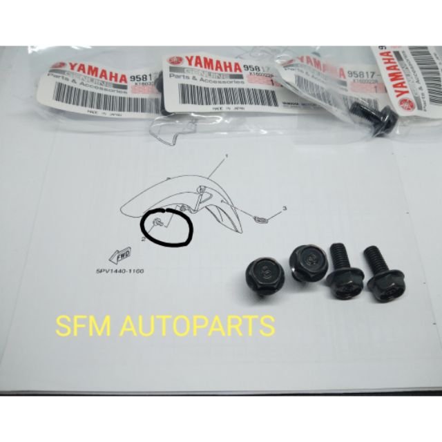 RXZ - Bolt mudguard depan original japan | Shopee Malaysia