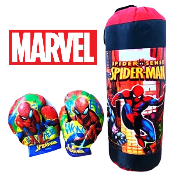 Spiderman Big Size Boxing Punching Bag And Boxing Gloves Kids Boxing