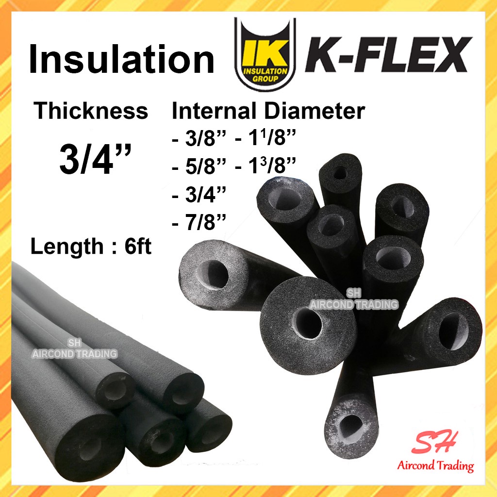 K-FLEX INSULATION FOR AIRCOND PIPING pipe hitam kflex 3/4" Big Size ...