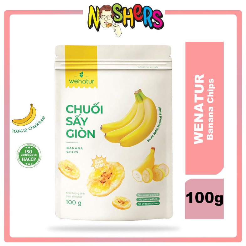 Noshers Wenatur Dried Banana Chips to Eat Pure and Natural Dried Banana