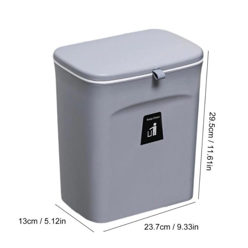 Wall Mounted Hanging Trash Bin Kitchen Trash Can Cabinet Door Bathroom  Trash Can With Lid Garbage Bin Counter Bins Dustbin