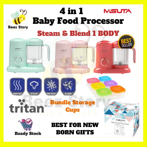 Misuta Tritan Material (4 in 1) Baby Food Processor Maker Mixer Blender