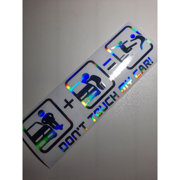 Sticker funny decal don't touch my car / cutting sticker | Shopee Malaysia