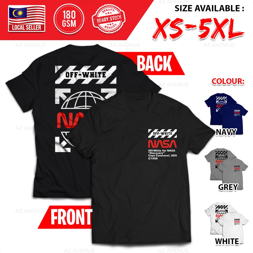 NASA Streetwear Spaceship Harajuku XS5XL TShirt Baju T Shirts NASA