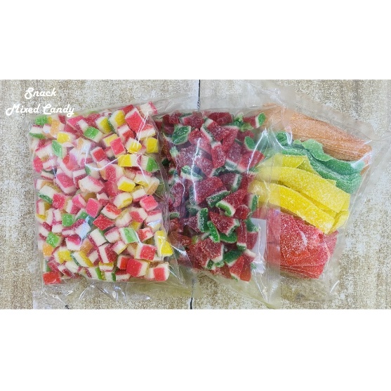 Malaysia Stock Big Tasty Gummy Jelly (Rainbow/Watermelon/Sour Tie) 500g