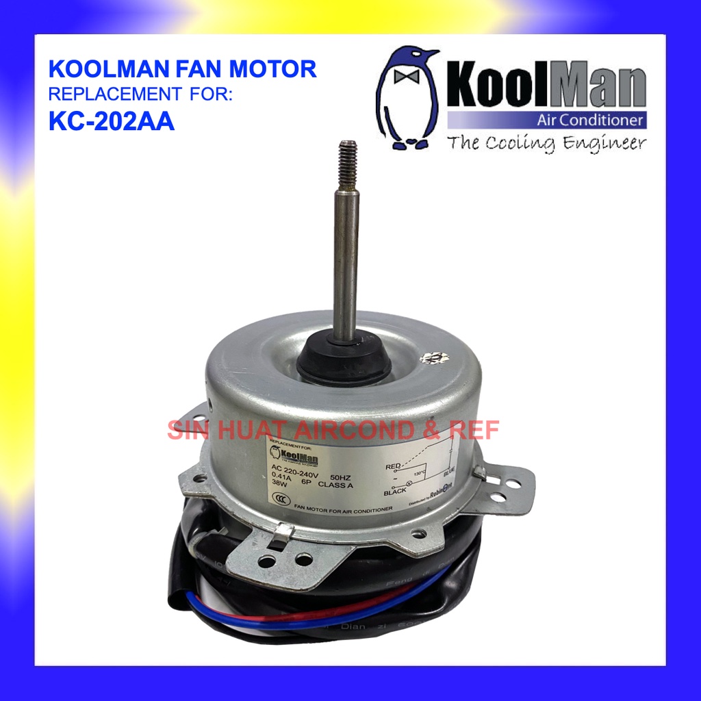 Koolman Outdoor Fan Motor KOOLMAN KC-202AA KC202AA Replacement Motor ...
