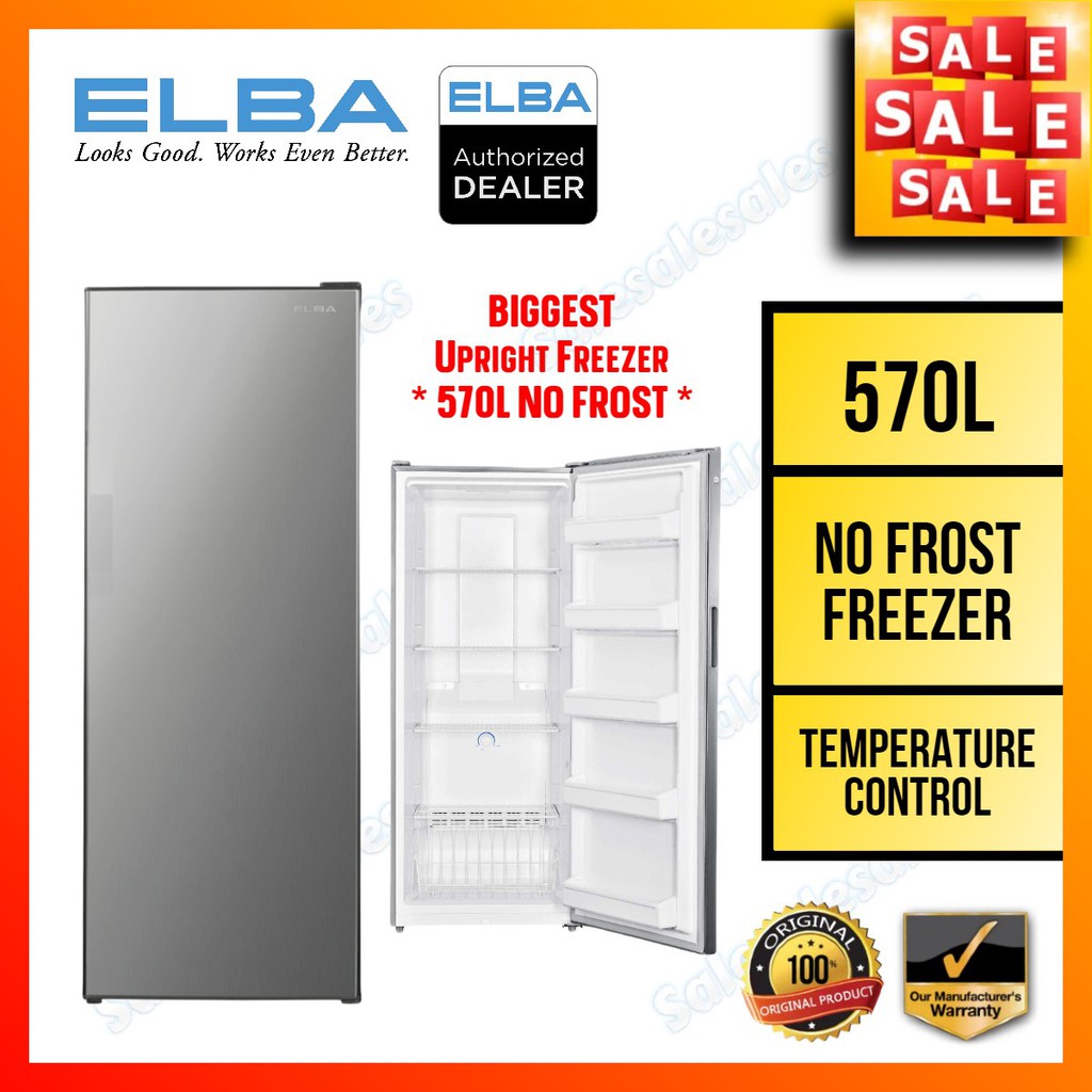 (FROSTFREE) ELBA 570L Upright Freezer EUFK5744FF(SV) Peti Beku Berdiri Shopee Malaysia