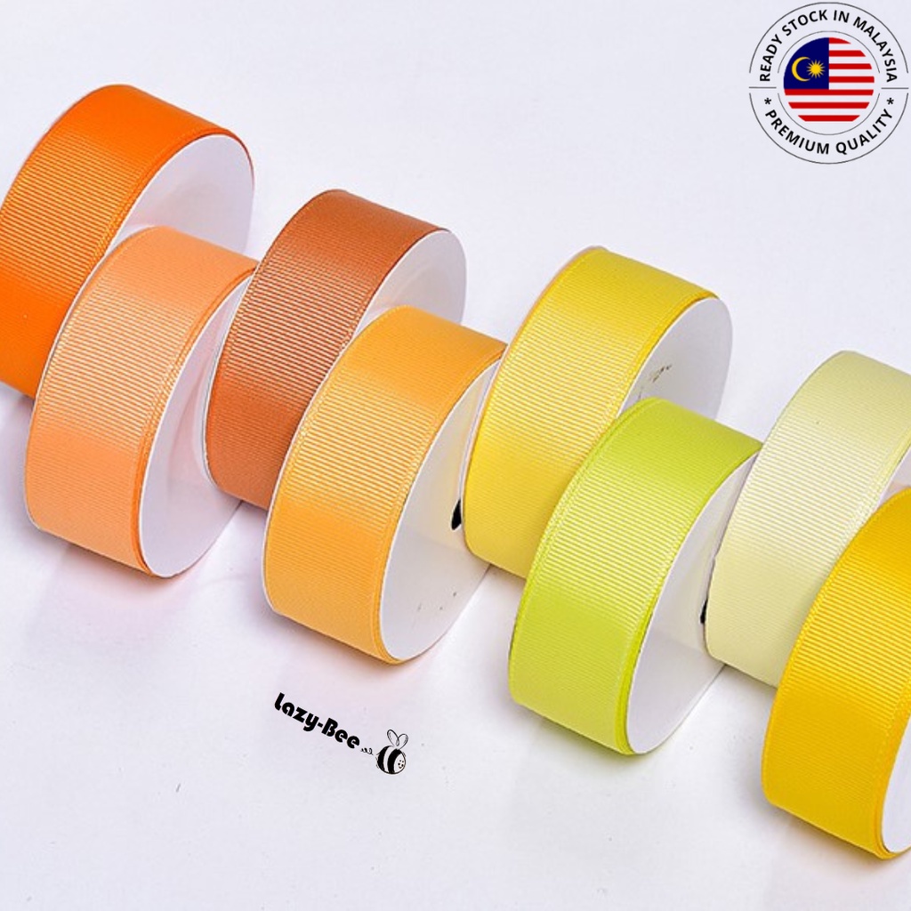 LAZY BEE 5 meter Yellow Gold Old Gold Grosgrain Ribbon Reben Door Gift ...