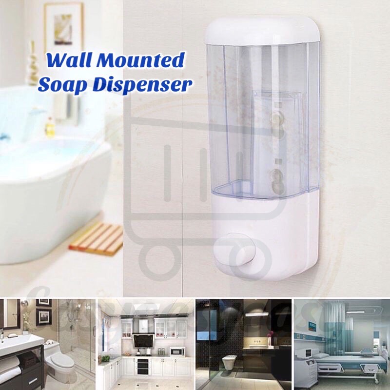 500ml Wall Mount Shampoo Container Soap Dispenser Hand Wash Clean ...