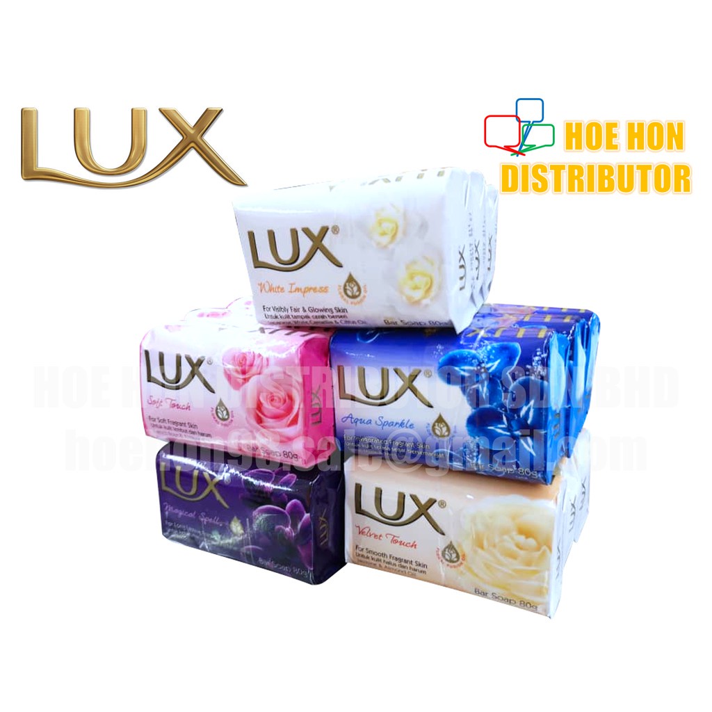 Lux Bar Soap Soft Touch Aqua Sparkle White Impress Velvet Touch Magical Spell 80g x 3pcs